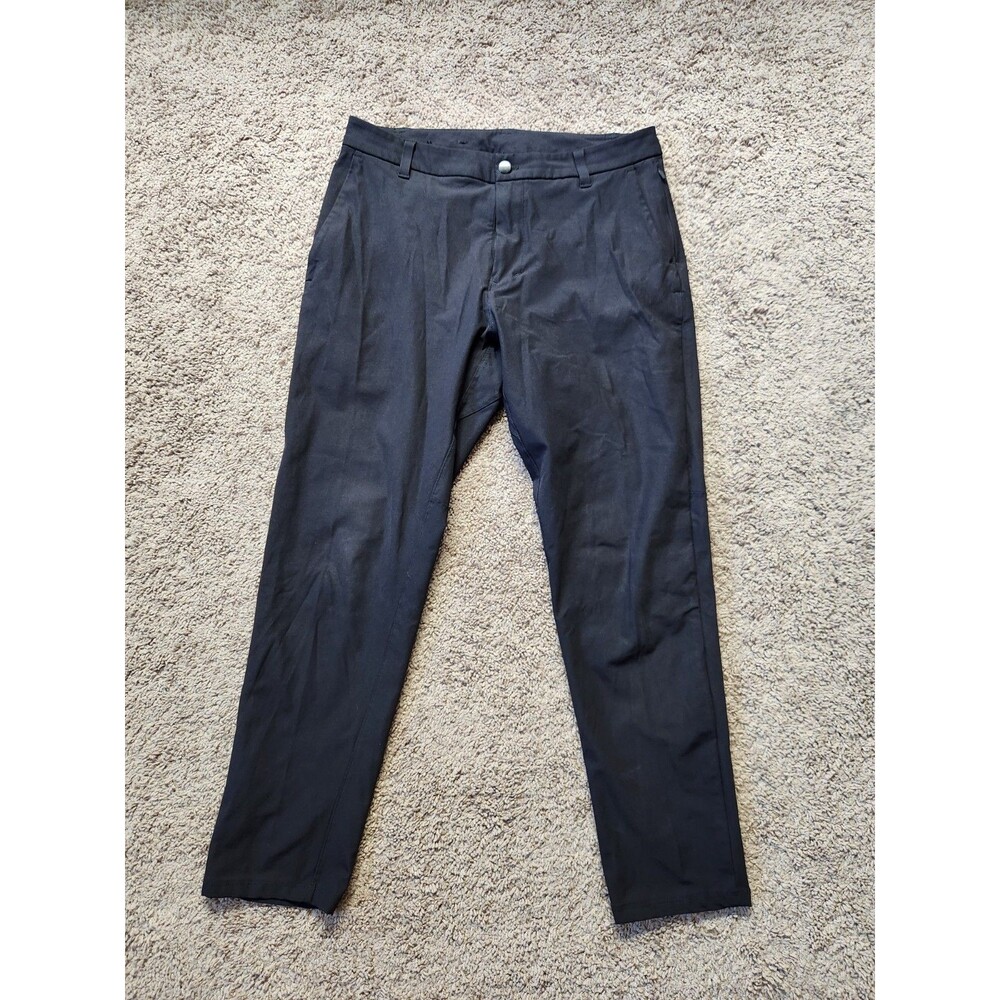 Lululemon Commission Classic Fit Black Pants Mens 32x29 Warpstreme LM5AEWS